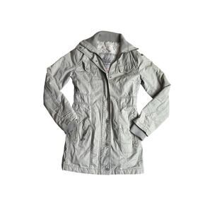 Miss Top Gun Light Army Green Cargo Jacket with Fuzzy Inside & Collar - Size XS